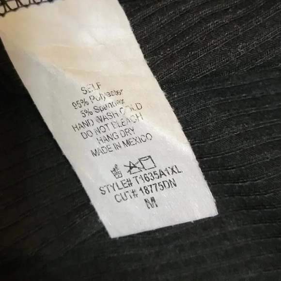 BLACK Soft Ribbed Criss Cross Tank Top Blouse Undershirt‎ Basic Summer Classic M - Picture 5 of 5